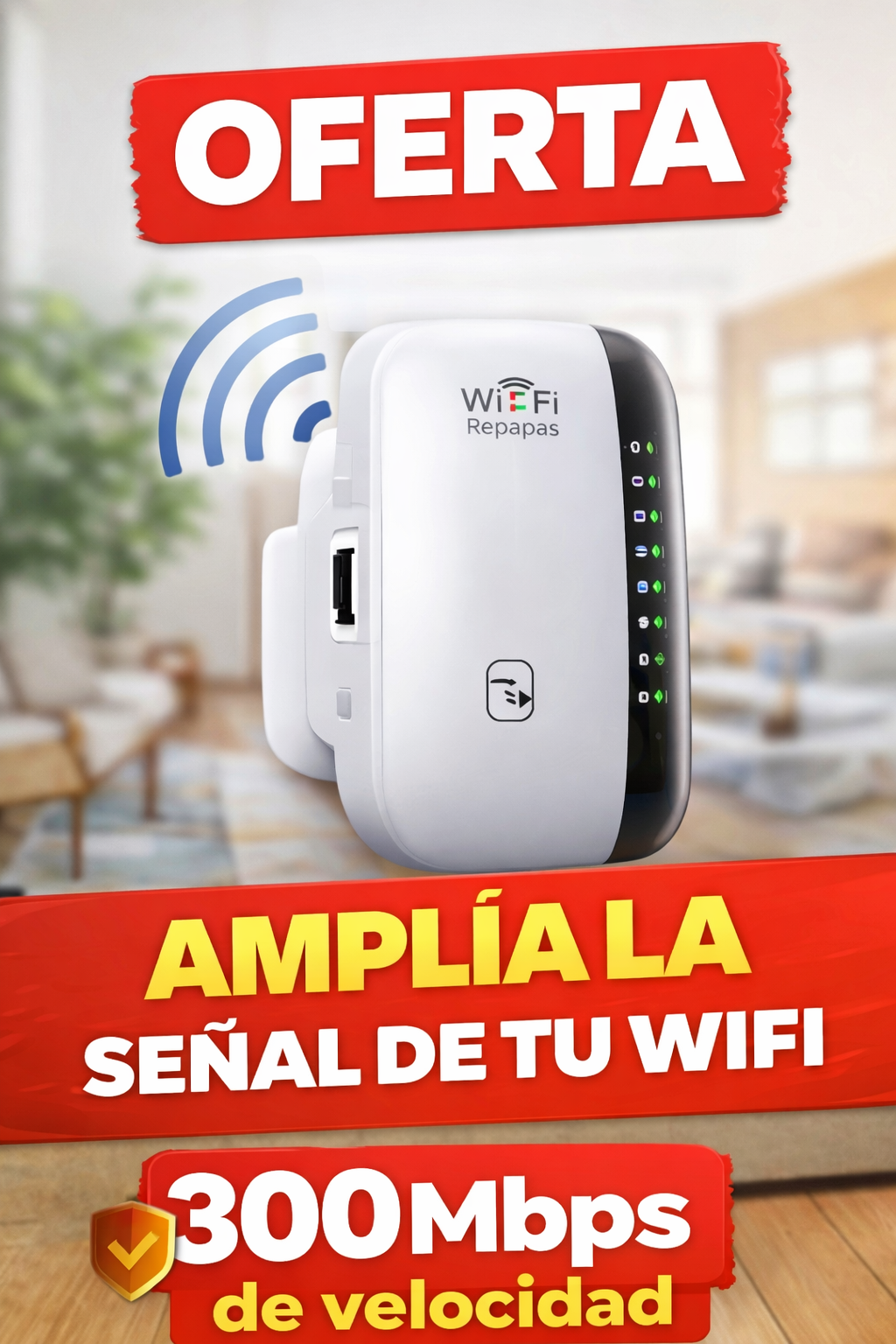 Repetidor wifi 300 m